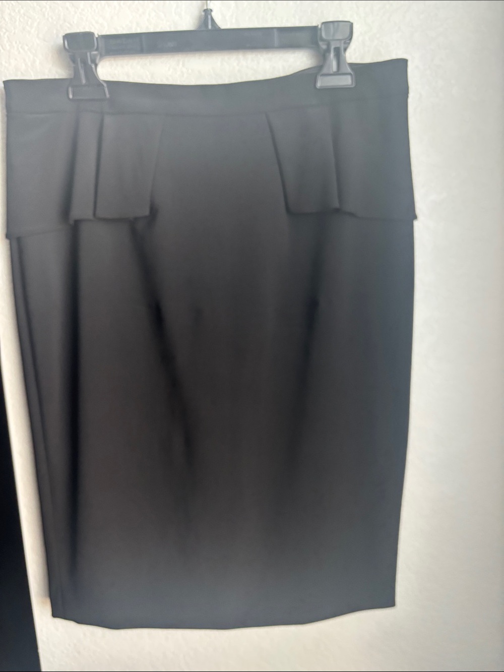 Elie Tahari Black Peplum-Accent Pencil Skirt